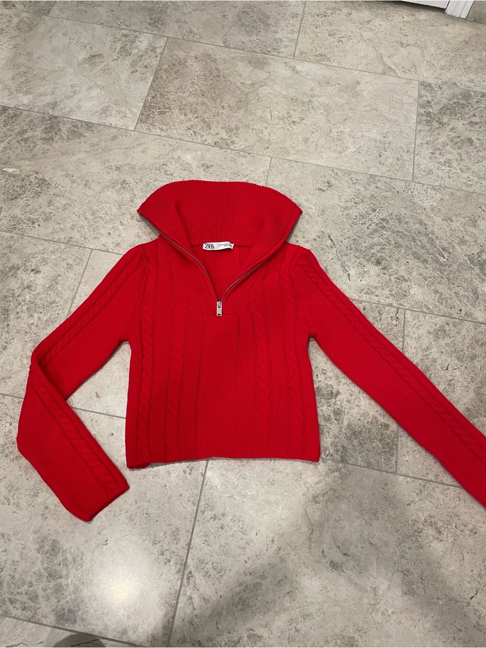 Red half zip